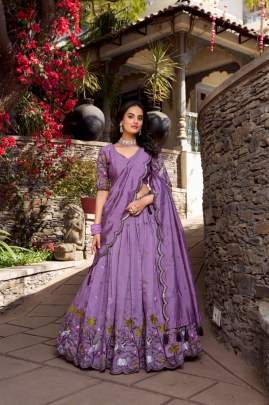 Purple Party Wear Lehenga Choli with Dupatta