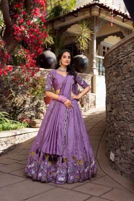 Purple Party Wear Lehenga Choli with Dupatta